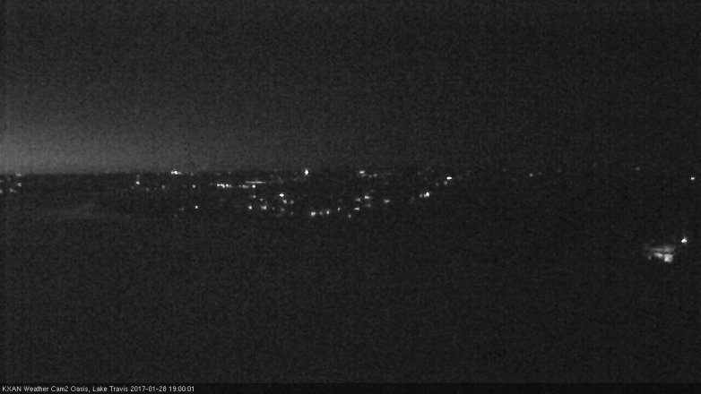 Lake Travis webcam, January 28, 2017 6:20 PM CT