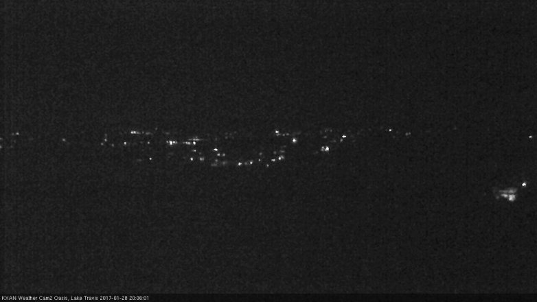 Lake Travis webcam, January 28, 2017 7:15 PM CT