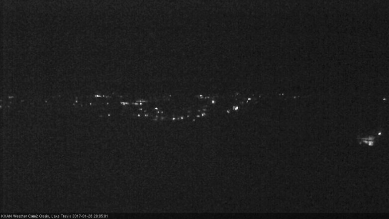 Lake Travis webcam, January 28, 2017 7:20 PM CT