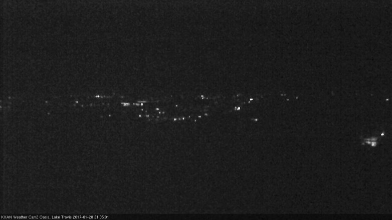 Lake Travis webcam, January 28, 2017 8:15 PM CT