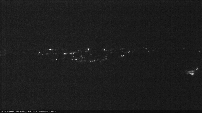 Lake Travis webcam, January 28, 2017 8:20 PM CT