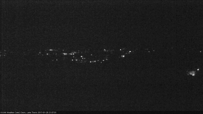 Lake Travis webcam, January 28, 2017 8:25 PM CT
