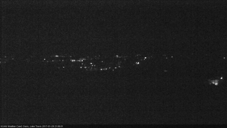 Lake Travis webcam, January 28, 2017 8:35 PM CT