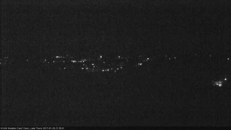 Lake Travis webcam, January 28, 2017 8:40 PM CT