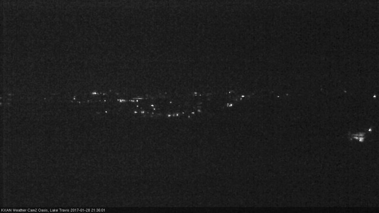 Lake Travis webcam, January 28, 2017 8:45 PM CT