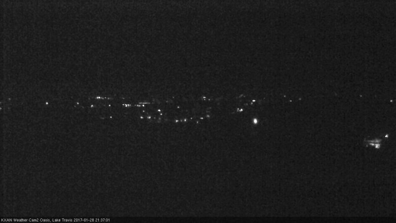 Lake Travis webcam, January 28, 2017 8:50 PM CT