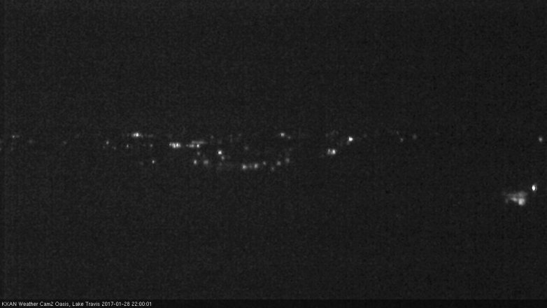 Lake Travis webcam, January 28, 2017 9:05 PM CT
