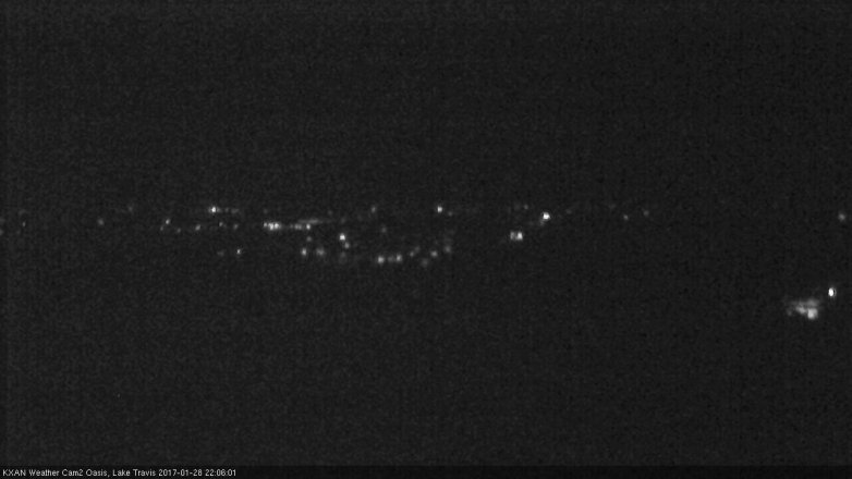 Lake Travis webcam, January 28, 2017 9:10 PM CT