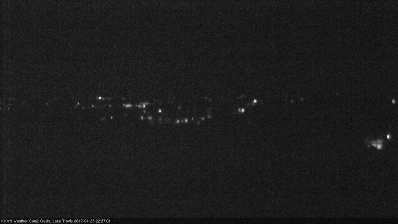 Lake Travis webcam, January 28, 2017 9:55 PM CT