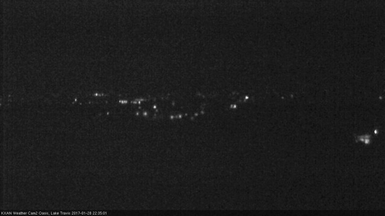 Lake Travis webcam, January 28, 2017 10:05 PM CT