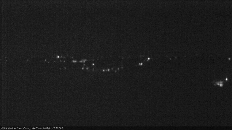 Lake Travis webcam, January 28, 2017 10:20 PM CT
