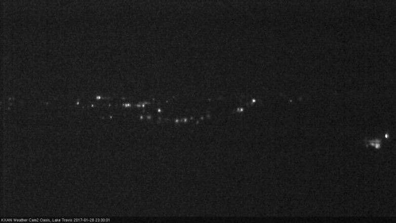 Lake Travis webcam, January 28, 2017 11:00 PM CT