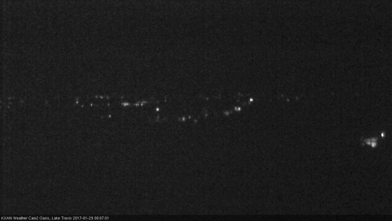 Lake Travis webcam, January 28, 2017 11:15 PM CT