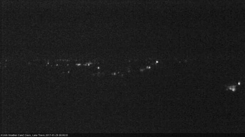 Lake Travis webcam, January 28, 2017 11:35 PM CT