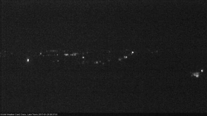 Lake Travis webcam, January 28, 2017 11:45 PM CT