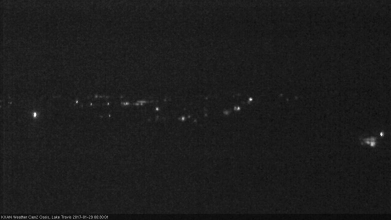 Lake Travis webcam, January 28, 2017 11:50 PM CT