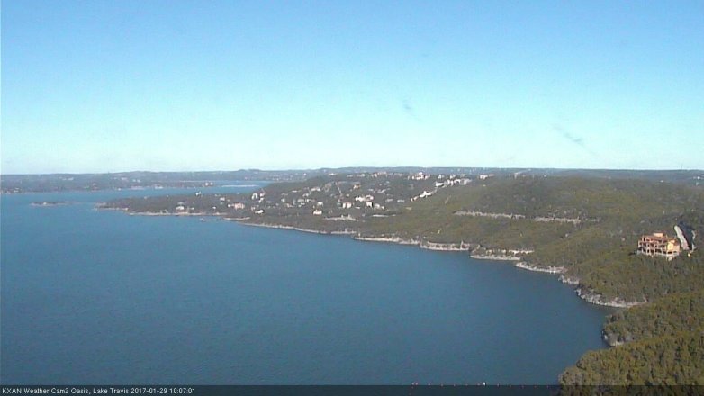 Lake Travis webcam, January 29, 2017 9:15 AM CT