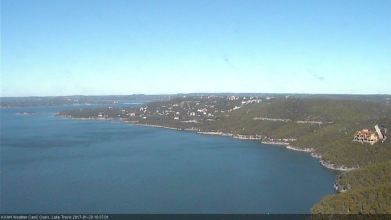 Lake Travis webcam, January 29, 2017 9:40 AM CT