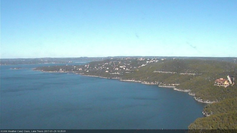 Lake Travis webcam, January 29, 2017 9:50 AM CT