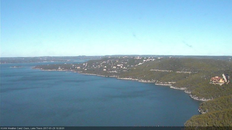 Lake Travis webcam, January 29, 2017 9:55 AM CT