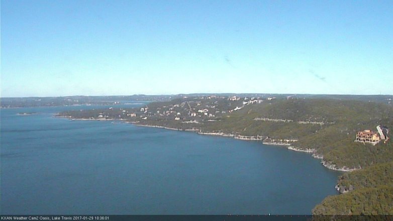 Lake Travis webcam, January 29, 2017 10:05 AM CT