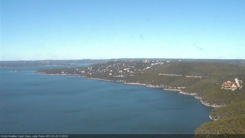 Lake Travis webcam, January 29, 2017 10:10 AM CT