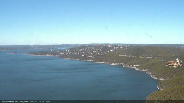 Lake Travis webcam, January 29, 2017 10:15 AM CT
