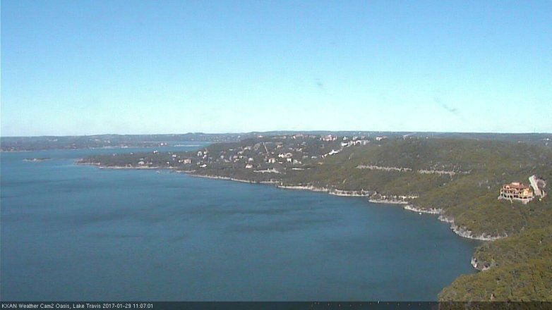Lake Travis webcam, January 29, 2017 10:20 AM CT