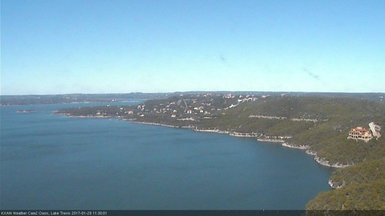 Lake Travis webcam, January 29, 2017 10:45 AM CT