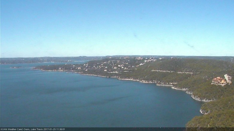 Lake Travis webcam, January 29, 2017 10:50 AM CT