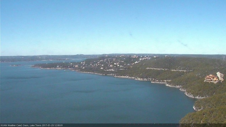 Lake Travis webcam, January 29, 2017 11:05 AM CT