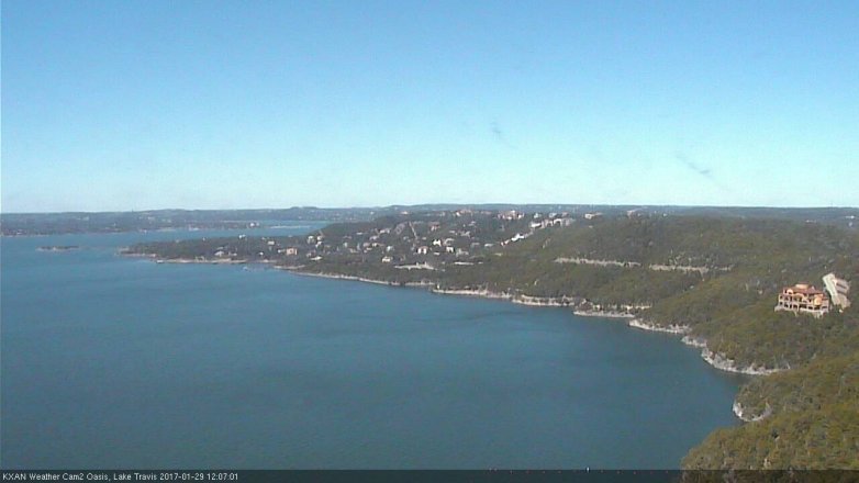 Lake Travis webcam, January 29, 2017 11:10 AM CT