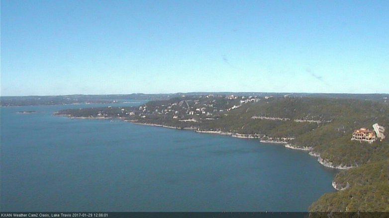 Lake Travis webcam, January 29, 2017 11:20 AM CT