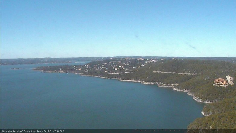 Lake Travis webcam, January 29, 2017 11:45 AM CT