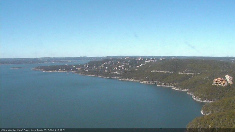 Lake Travis webcam, January 29, 2017 11:55 AM CT
