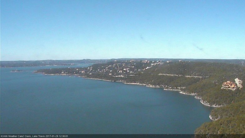 Lake Travis webcam, January 29, 2017 12:00 PM CT