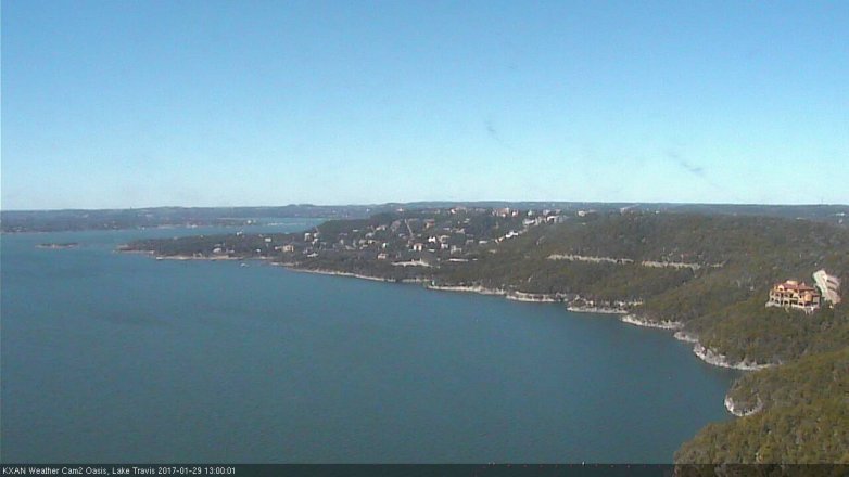 Lake Travis webcam, January 29, 2017 12:15 PM CT