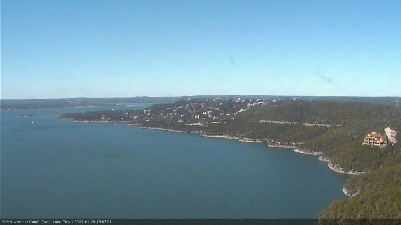 Lake Travis webcam, January 29, 2017 12:20 PM CT
