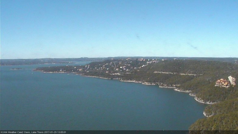 Lake Travis webcam, January 29, 2017 12:25 PM CT