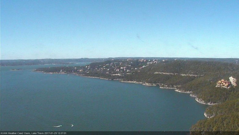 Lake Travis webcam, January 29, 2017 12:40 PM CT
