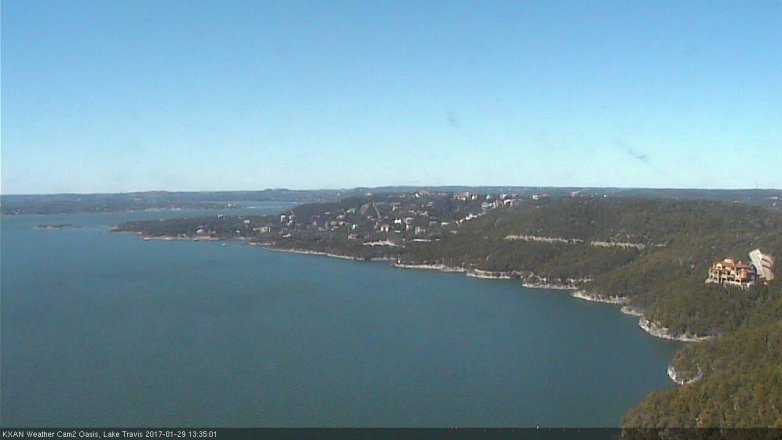 Lake Travis webcam, January 29, 2017 12:45 PM CT