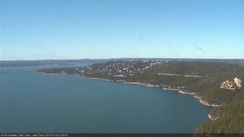 Lake Travis webcam, January 29, 2017 1:00 PM CT
