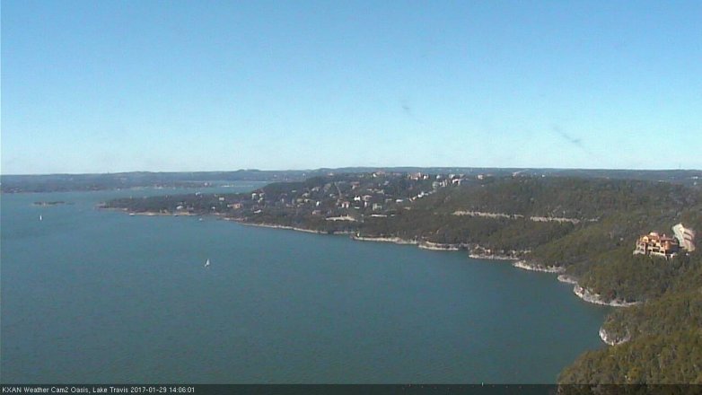 Lake Travis webcam, January 29, 2017 1:10 PM CT