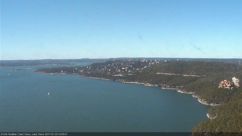 Lake Travis webcam, January 29, 2017 1:30 PM CT