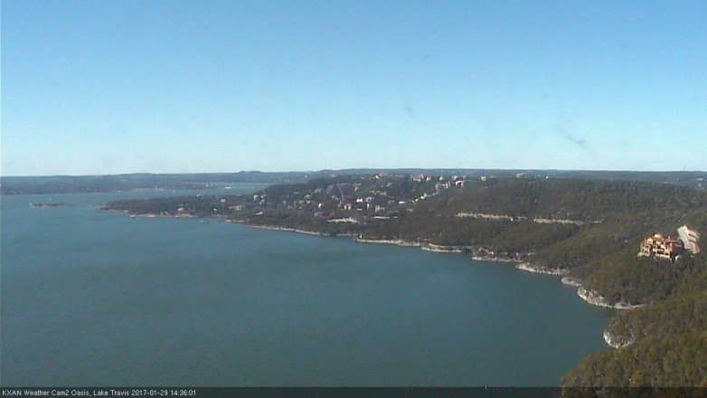 Lake Travis webcam, January 29, 2017 1:55 PM CT