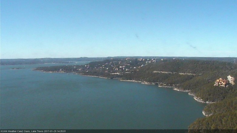 Lake Travis webcam, January 29, 2017 2:00 PM CT