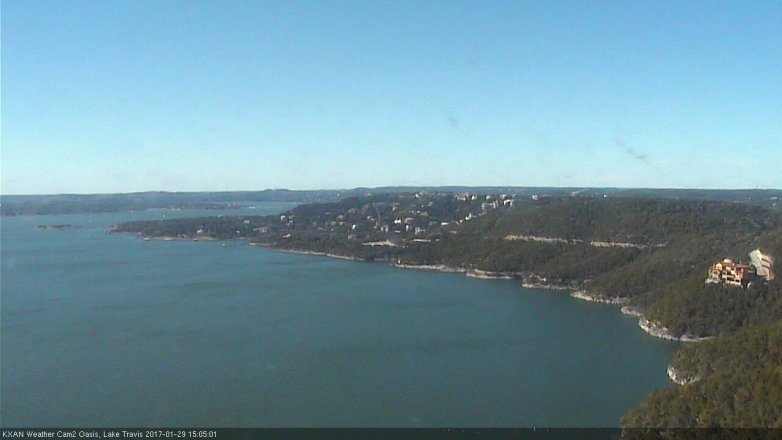 Lake Travis webcam, January 29, 2017 2:20 PM CT