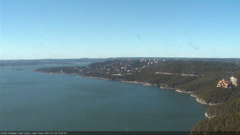 Lake Travis webcam, January 29, 2017 2:30 PM CT