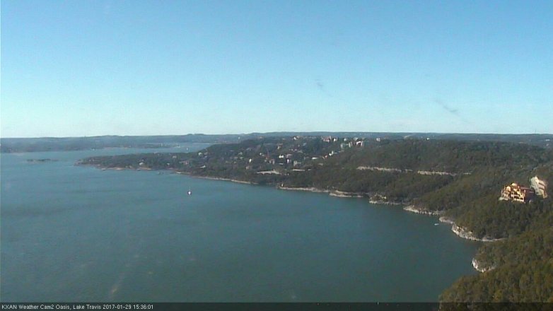 Lake Travis webcam, January 29, 2017 2:55 PM CT
