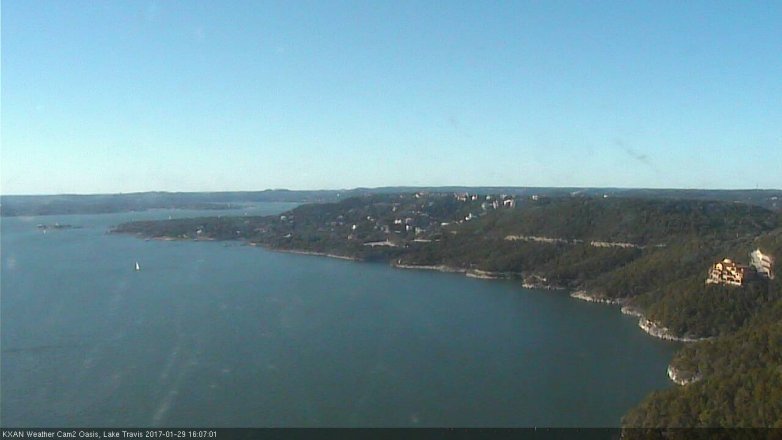 Lake Travis webcam, January 29, 2017 3:15 PM CT